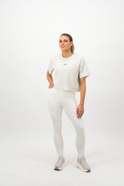 Women's Faded Crop Tee - Bone