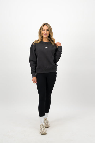 Women's Faded Crew Sweatshirt - Black